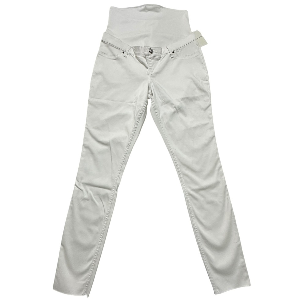 Abercrombie Maternity Jean Leggings Women 30 Long White‎ Over the Belly Stretch